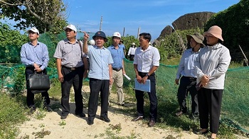 PPC's chairman Mr. Dang Van Minh checked some projects in Ly Son district
