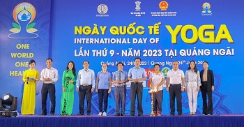 Quang Ngai celebrates the 9th International Yoga 2023