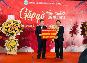 the Quang Ngai Compatriot Association in Hanoi held a meeting on the occasion of the Lunar New Year 2023