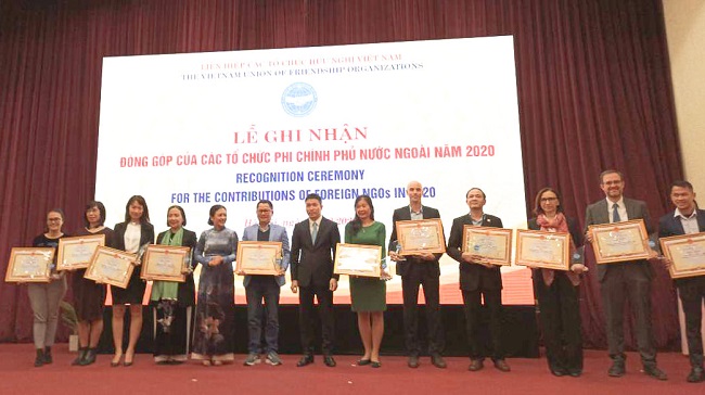 Certificates of merit for fifty FNGOs in Vietnam in 2020