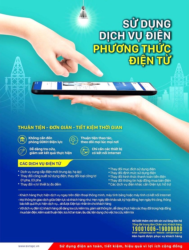 PC Quảng Ngãi khuyến khích khách hàng sử dụng dịch vụ điện trực tuyến để phòng dịch Covid-19