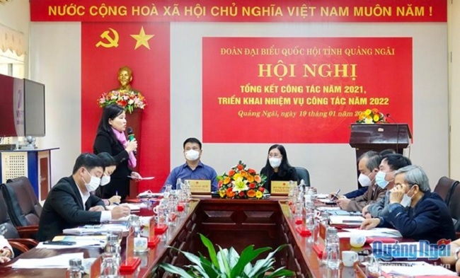 Head of Provincial Delegation of National Assembly Dang Ngoc Huy chaired a conference to review work in 2021 and deploy tasks in 2022