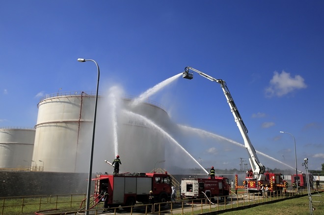 Kế hoạch tổ chức diễn tập xử lý tình huống thảm họa cháy lớn tại Nhà máy lọc dầu Dung Quất