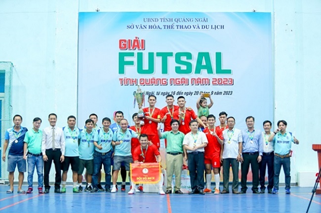 Quang Ngai city won the Provincial Futsal Football Championship 2023