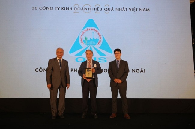 Công ty CP Đường Quảng Ngãi nằm trong “Top 50 Công ty kinh doanh hiệu quả nhất Việt Nam 2023”