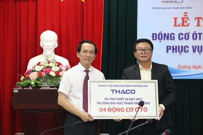 PDU receives automobile engines sponsored by ThaCo Chu Lai