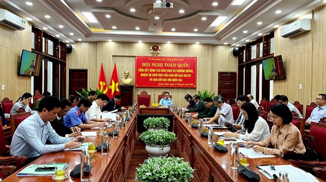 Deputy Prime Minister, Tran Luu Quang, chairs a nationwide online conference summarizing the Central Government's Steering Committee 138 and 389