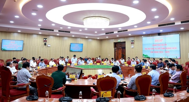 Discussing the list of projects of Quang Ngai province in the period of 2024-2025