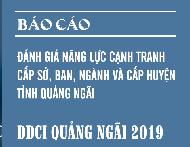 Công bố báo cáo đánh giá DDCI năm 2019 trên địa bàn tỉnh Quảng Ngãi