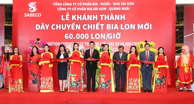 Công ty Cổ phần Bia Sài Gòn-Quảng Ngãi đưa vào sử dụng dây chuyền chiết lon công suất 60.000 lon/giờ